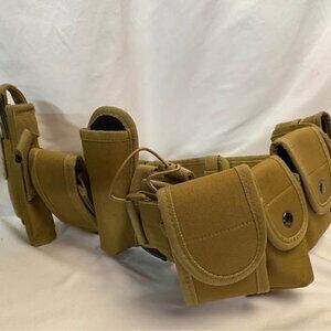 Tactical 10in1 Police Duty Belts Pouch Handcuff Case Sets Military Utility Belt